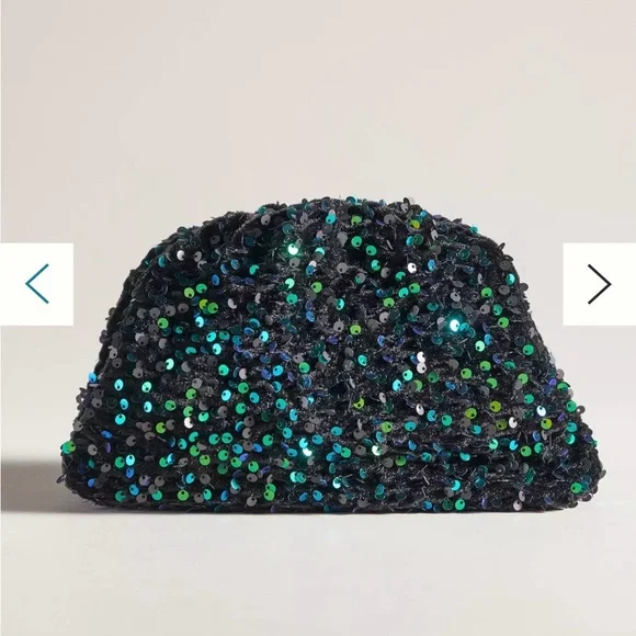 NWT Anthropologie Maeve The Frankie Mini Clutch: Velvet Sequin Edition gift - Picture 2 of 11